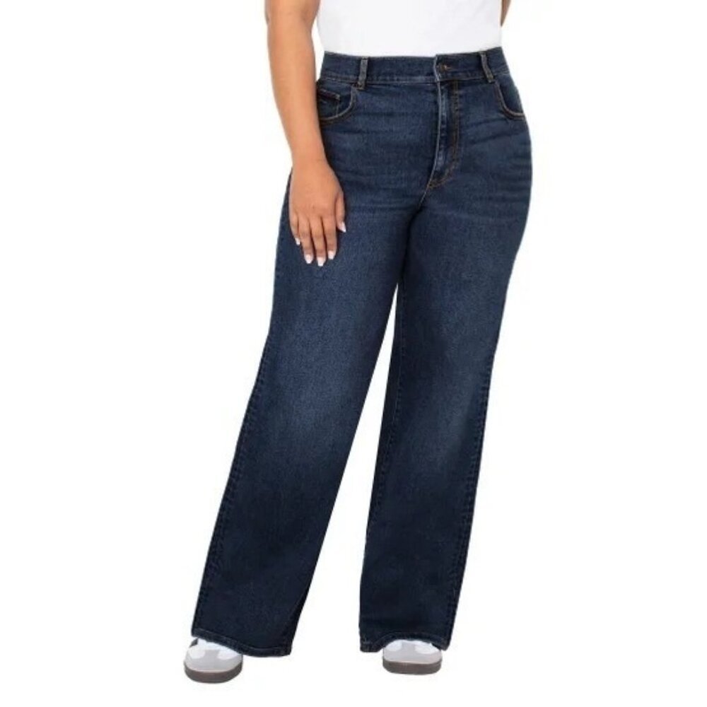 Well Worn Women's Size 12/32 Wide Leg High Rise Jeans Inseam 31.5"  L1196